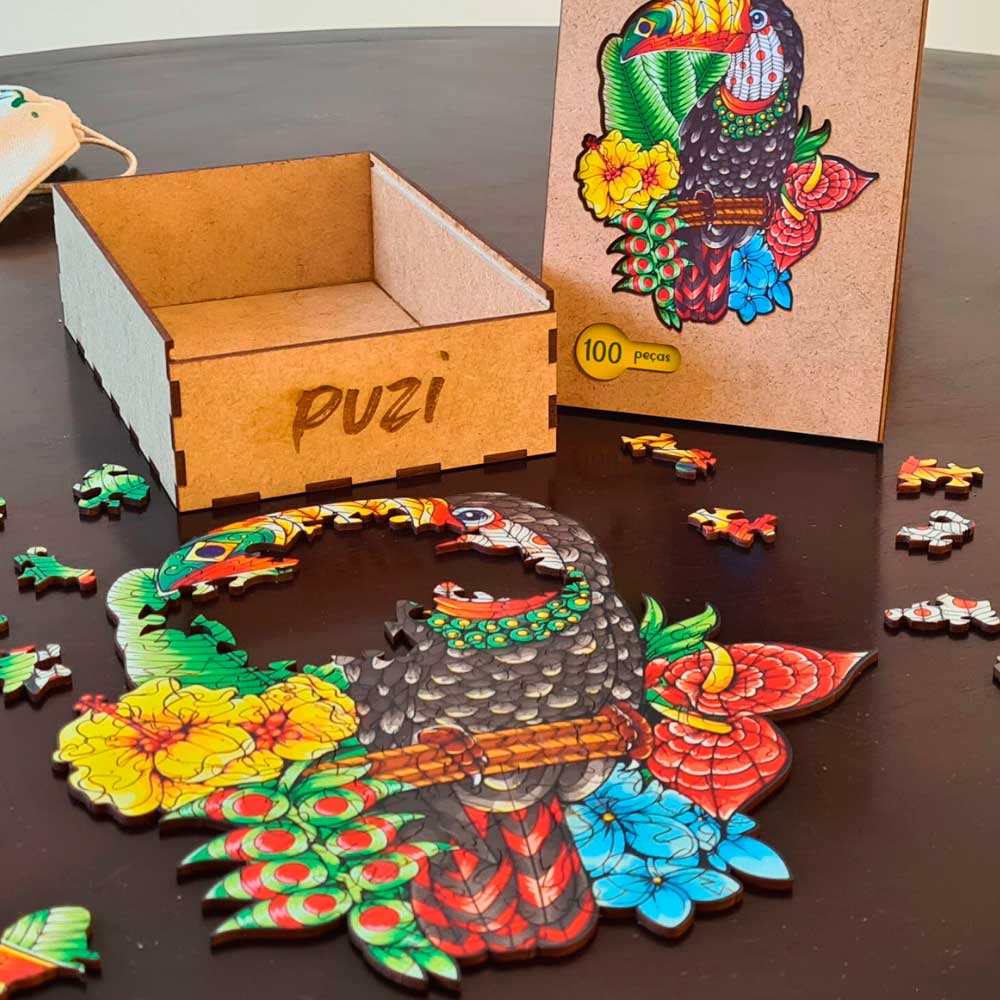 quebra-cabeça Puzi com peças assimétricas