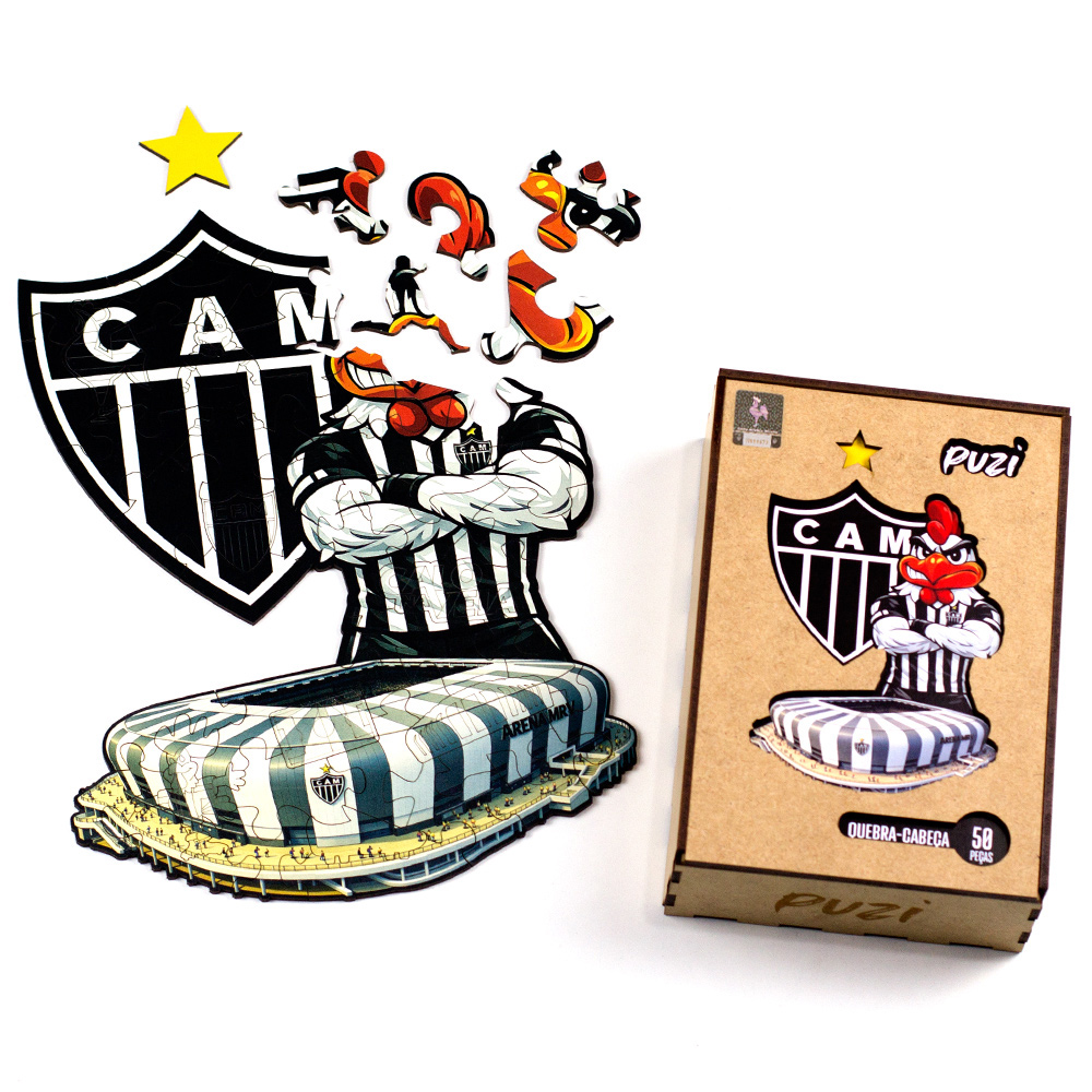 Quebra-Cabeça Atlético-MG Tamanho Kids 50 Peças