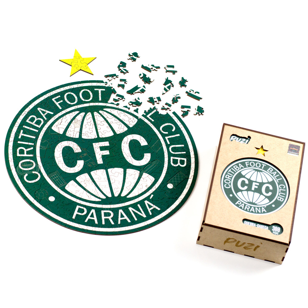 Quebra-Cabeça Coritiba Oficial Licenciado 300 Peças - Presente para o Torcedor do Coxa