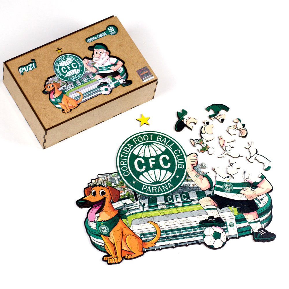 Quebra-Cabeça Infantil Coritiba Kids Oficial Licenciado 50 Peças - Presente para o Torcedor mirim do Coxa