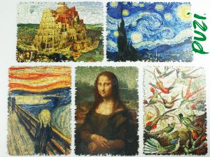 Quebra-cabeças de madeira das pinturas mais famosas do mundo